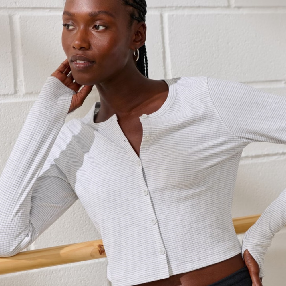 ABERCROMBIE YPB Active Rib Cardigan NWT